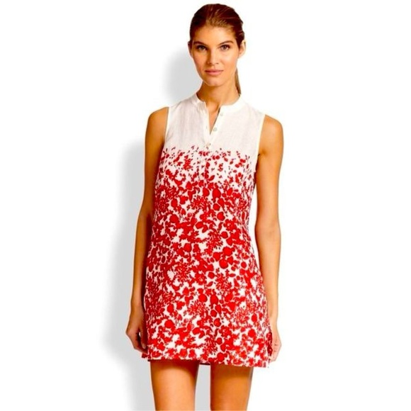Tory Burch Dresses & Skirts - Tory Burch Floral Sleeveless Linen Shift Swing Dress